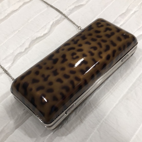 Diane von Furstenberg - Evening Clutch with Silver Chain (Leopard) - Picture 2 of 10